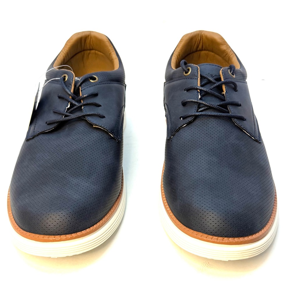Akademiks Men's Dayton Oxford Dress Casual Sneakers Navy Size 10M NWT/BOX